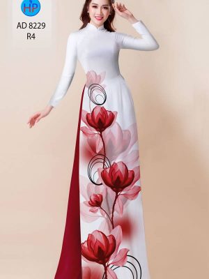 Vải Áo Dài Hoa In 3D AD 8229 25